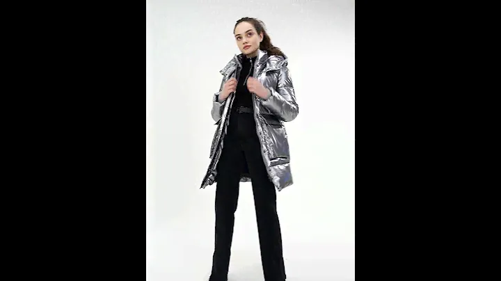 Пуховик женский HOOPS. Артикул 81602z cерый